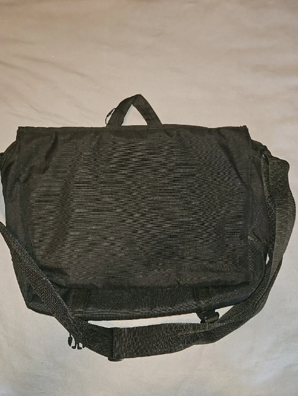 Carhartt Black Canvas Messenger Bag with Gold Accent